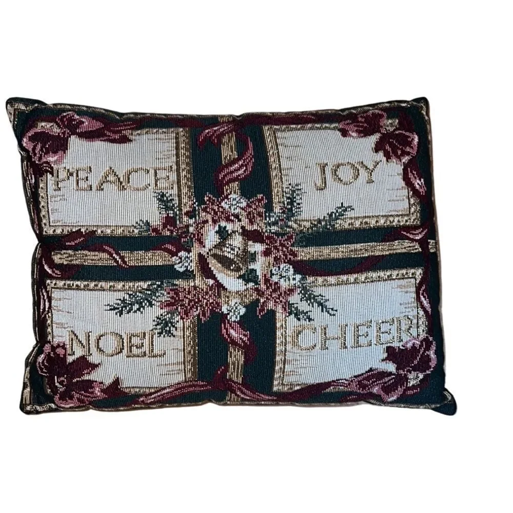 Vintage Set of Two Christmas Home Decor Pillows